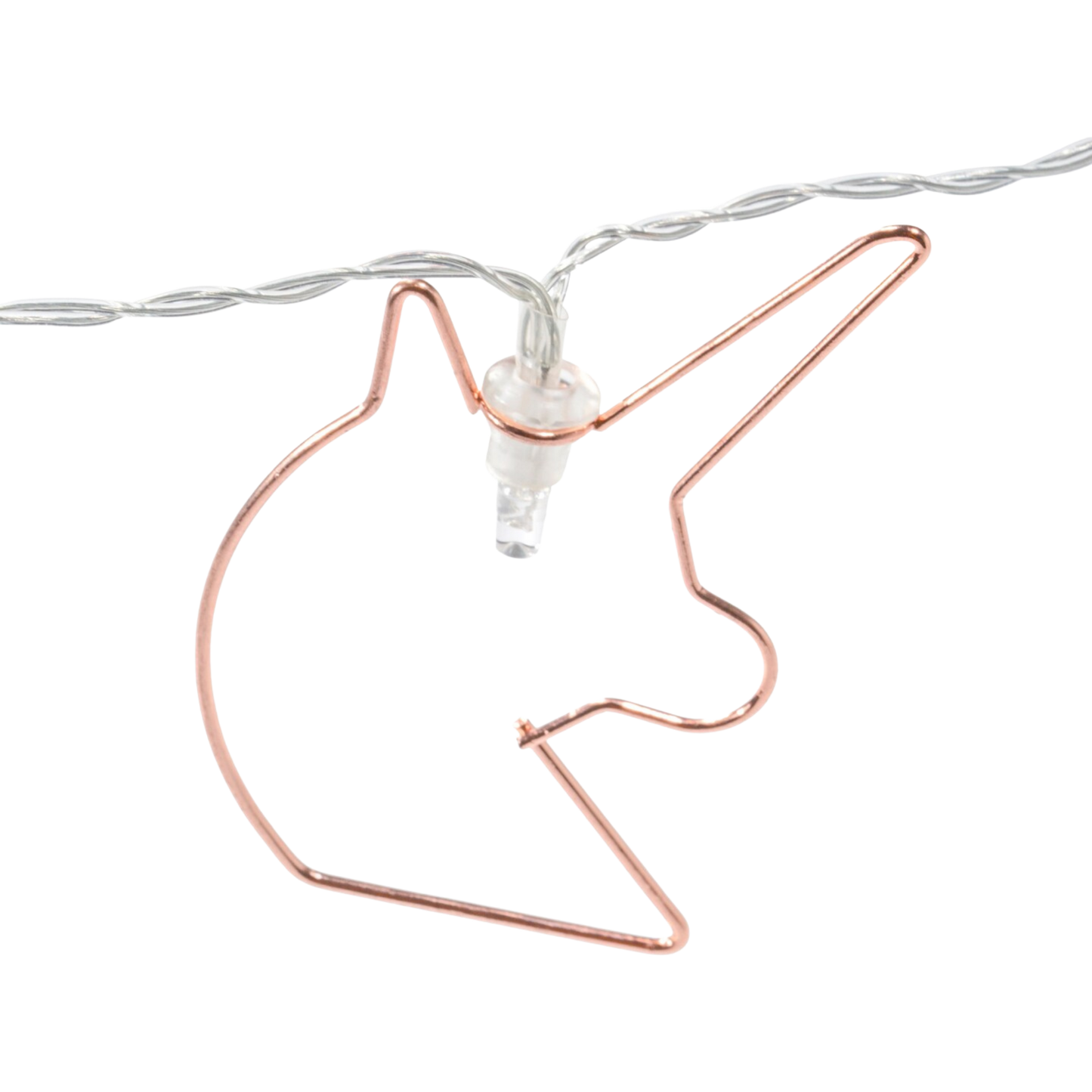 Elegani Rose Gold Unicorn String Lights – 10 Warm White LED Lights on 4.5ft Cord – Cute Nursery or Bedroom Décor for Kids, Teens, and Dorms