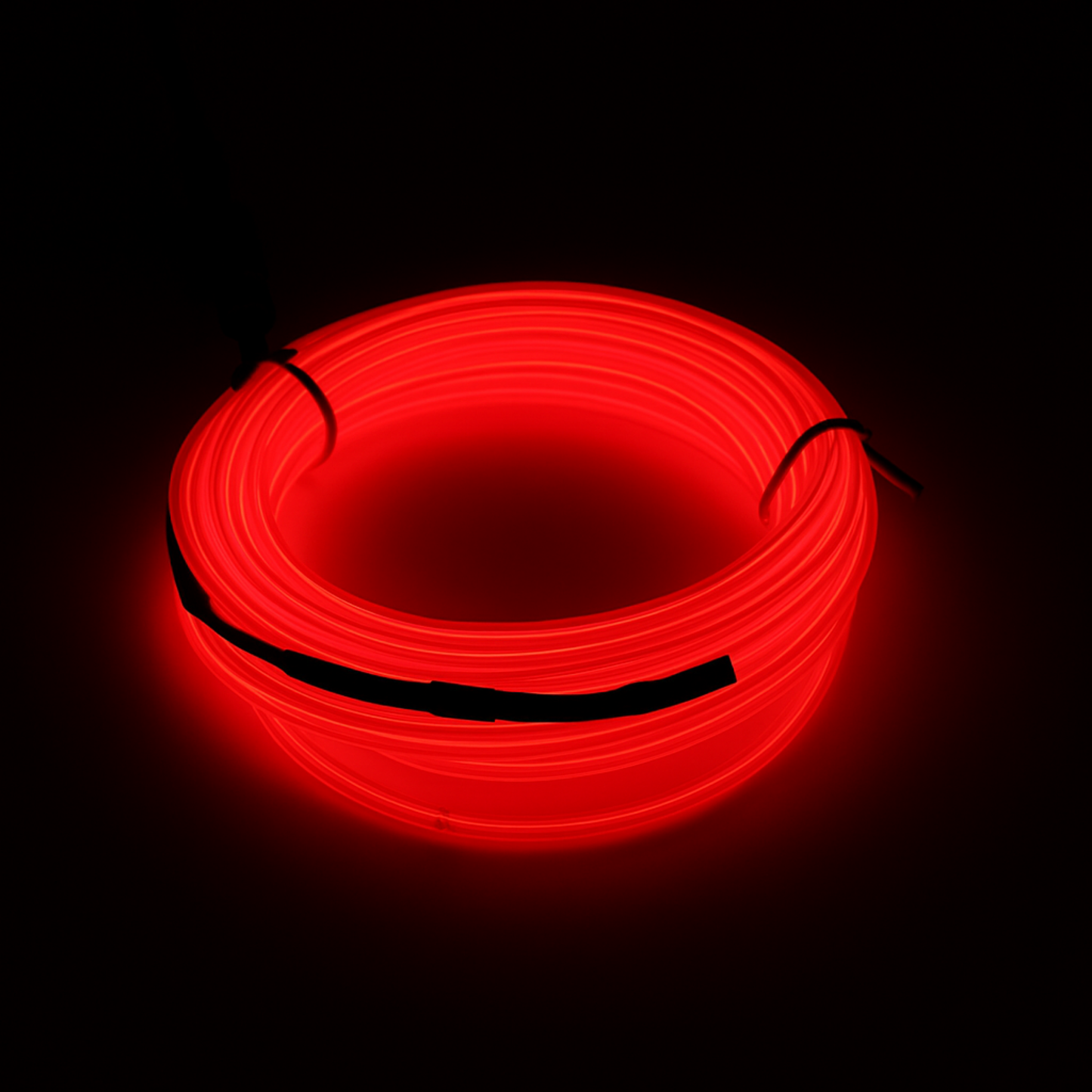 Elegani 6FT Wearable Neon Glow String Light with Clip – Flexible Nighttime Safety & Party Decoration-Red