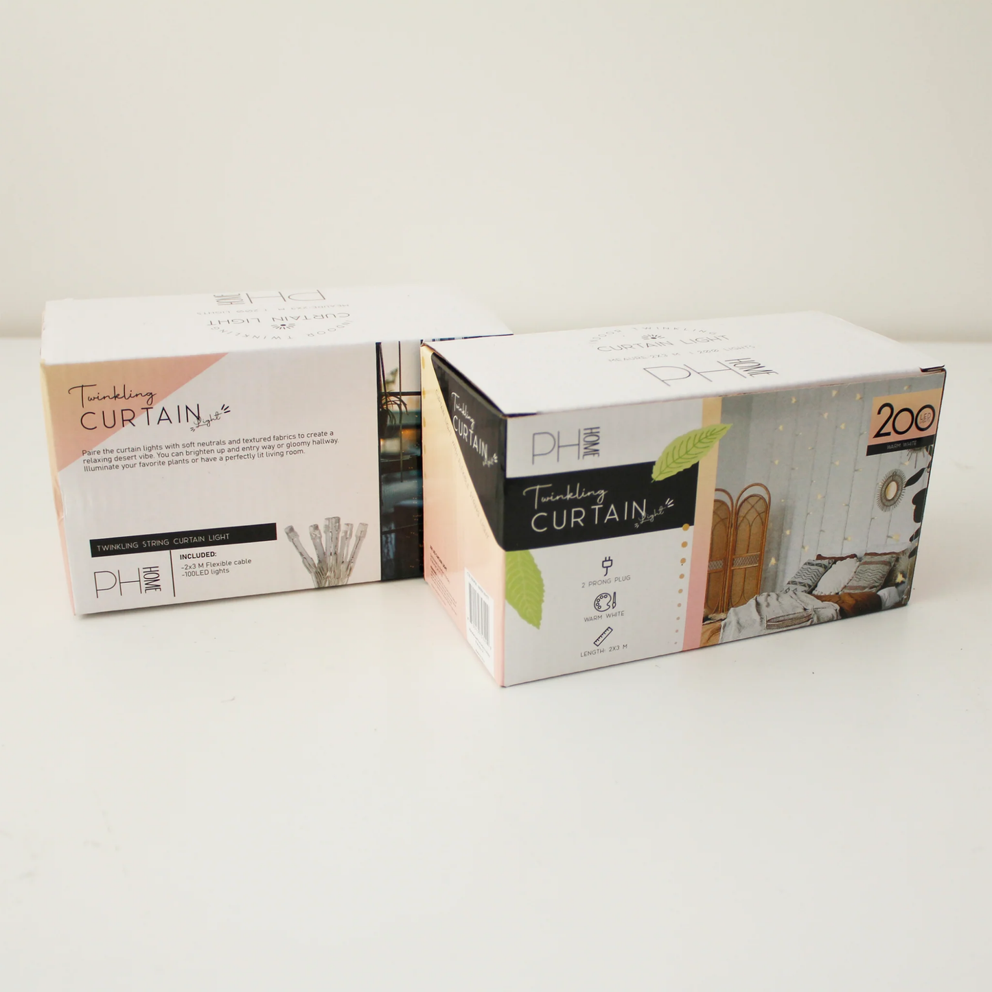 Elegani 200 LED Warm White Curtain String Lights – 6.6ft x 6.6ft Plug-In, 8 Lighting Modes, Indoor/Outdoor Use, Ideal for Bedroom, Window, Party, and Holiday Decor