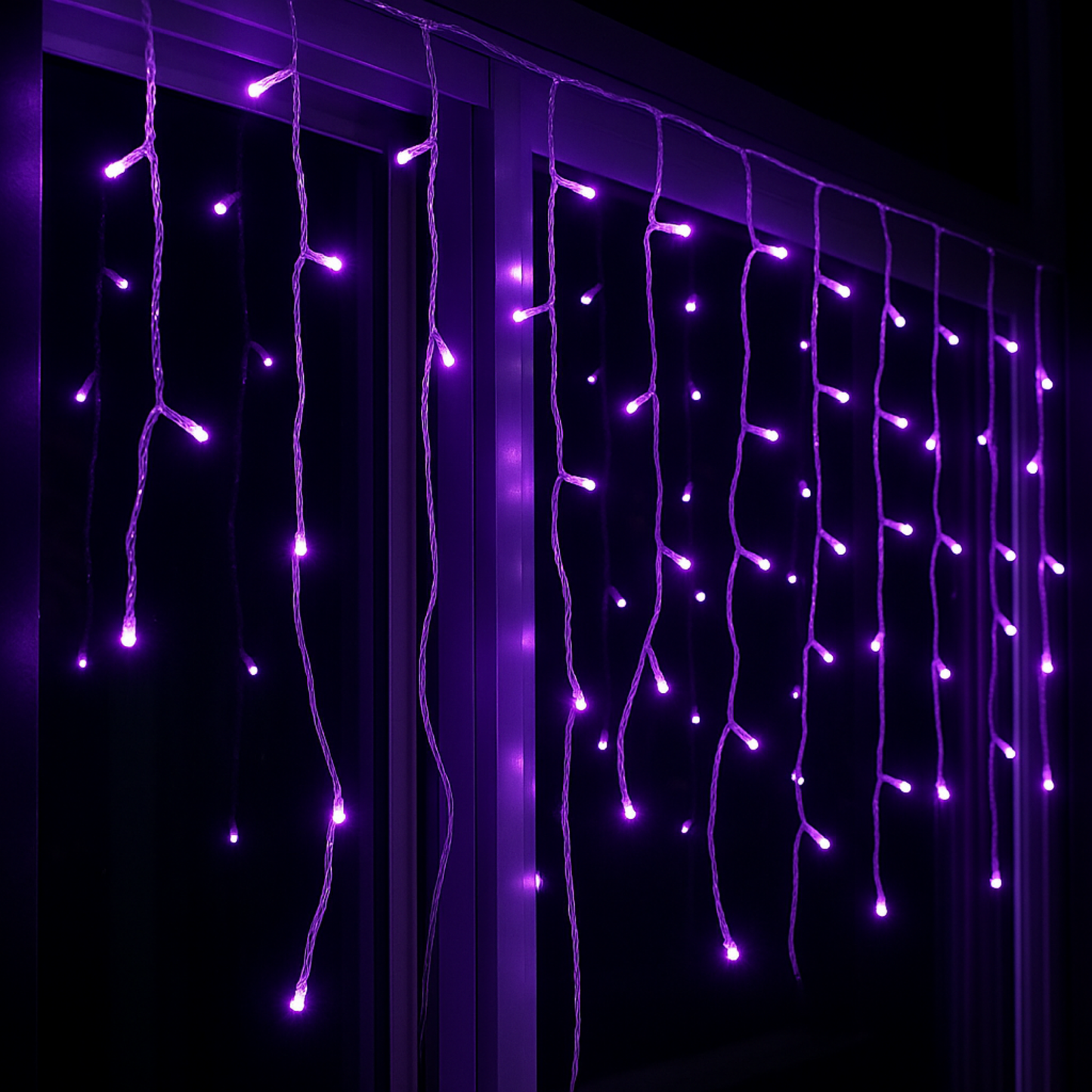 Elegani 100 LED String Purple Lights with Clear Wire – 33ft Plug-In Indoor Outdoor Fairy Lights with 8 Modes, Waterproof Decorative Lighting for Parties, Weddings, Holidays