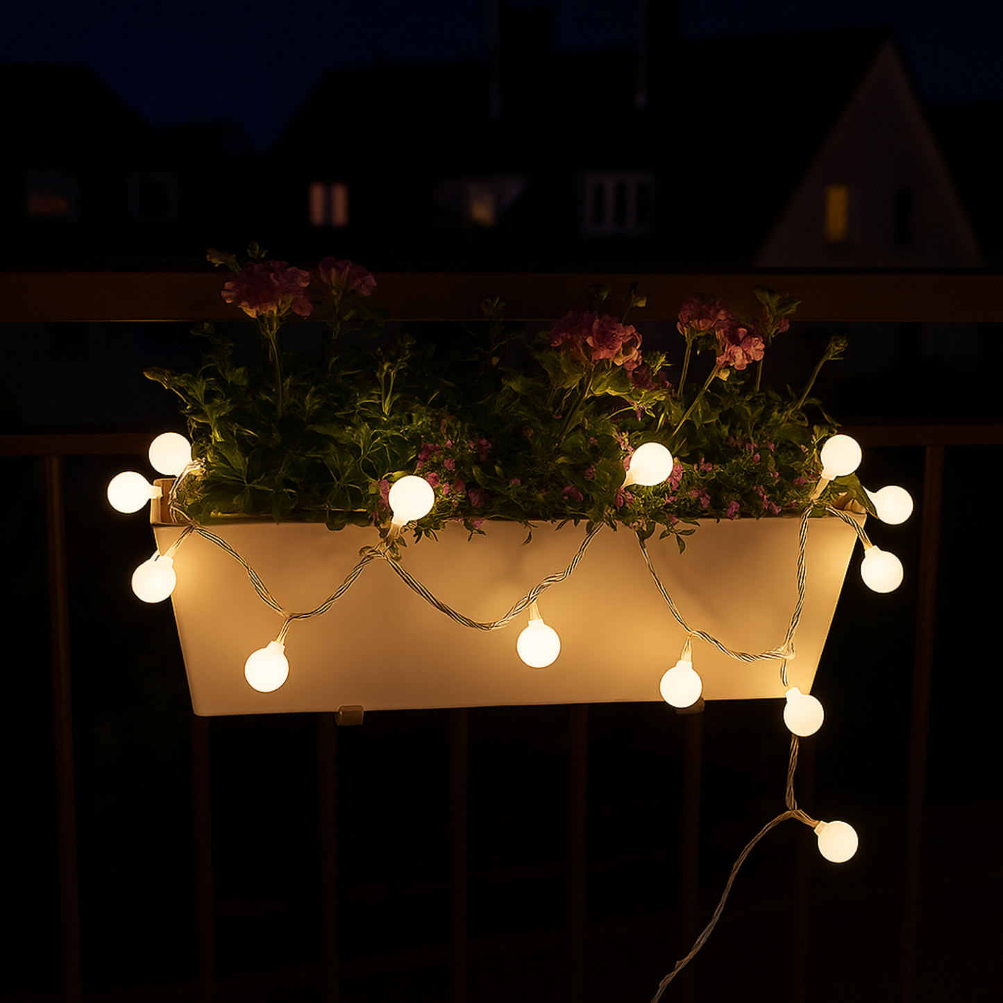 Elegani 100 LED White String Light Bulbs with Connector – 32ft Plug-In, 8 Lighting Modes, Indoor Decorative Lighting for Holiday, Party, and Home Décor