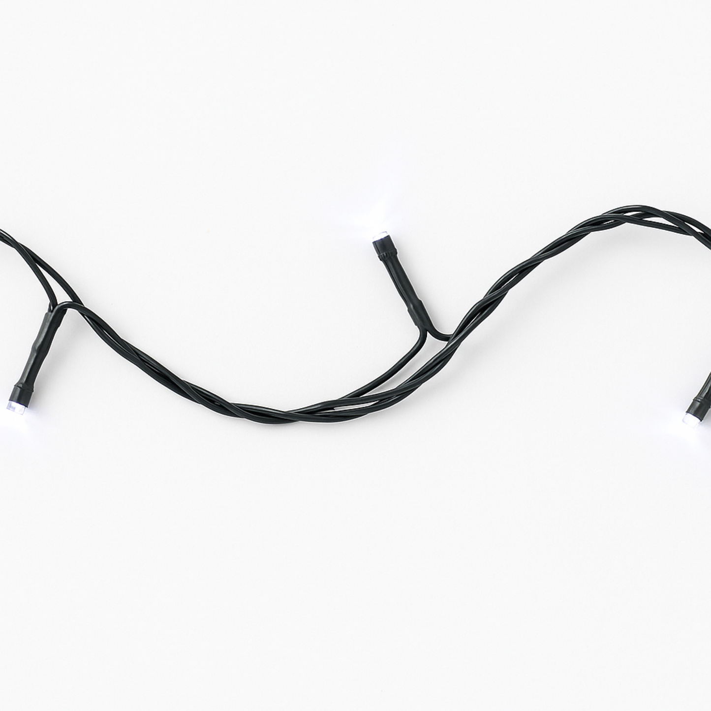 Elegani 100 LED White String Lights with Green Wire and Connector – 32ft Plug-In, Waterproof, Indoor/Outdoor Decorative Lighting for Holiday, Party, and Home Décor