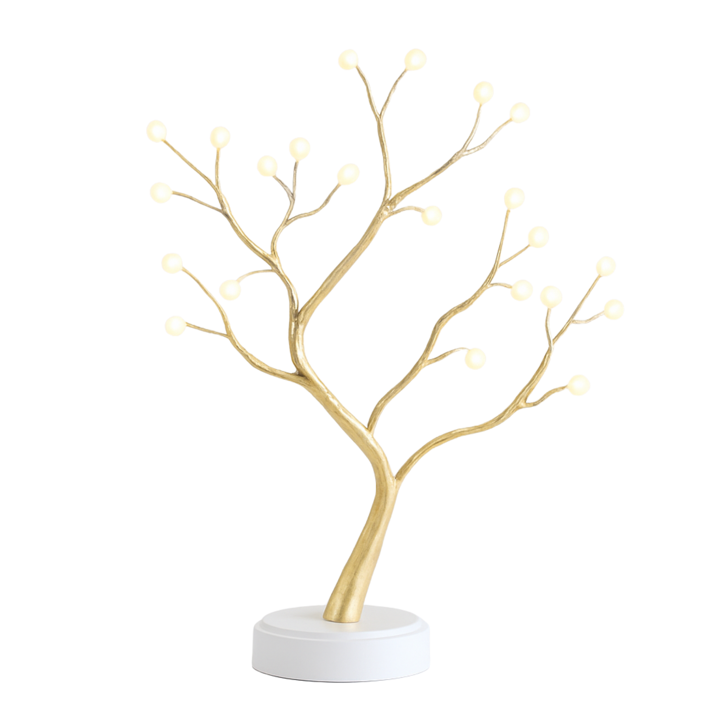 Elegani 60 LED Warm White Tree Lights Bulbs – 20" Height, Flexible Branches, Indoor Decorative Lighting for Holiday, Wedding, Party, and Home Décor
