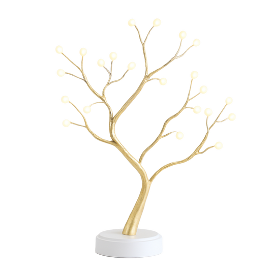 Elegani 60 LED Warm White Tree Lights Bulbs – 20" Height, Flexible Branches, Indoor Decorative Lighting for Holiday, Wedding, Party, and Home Décor
