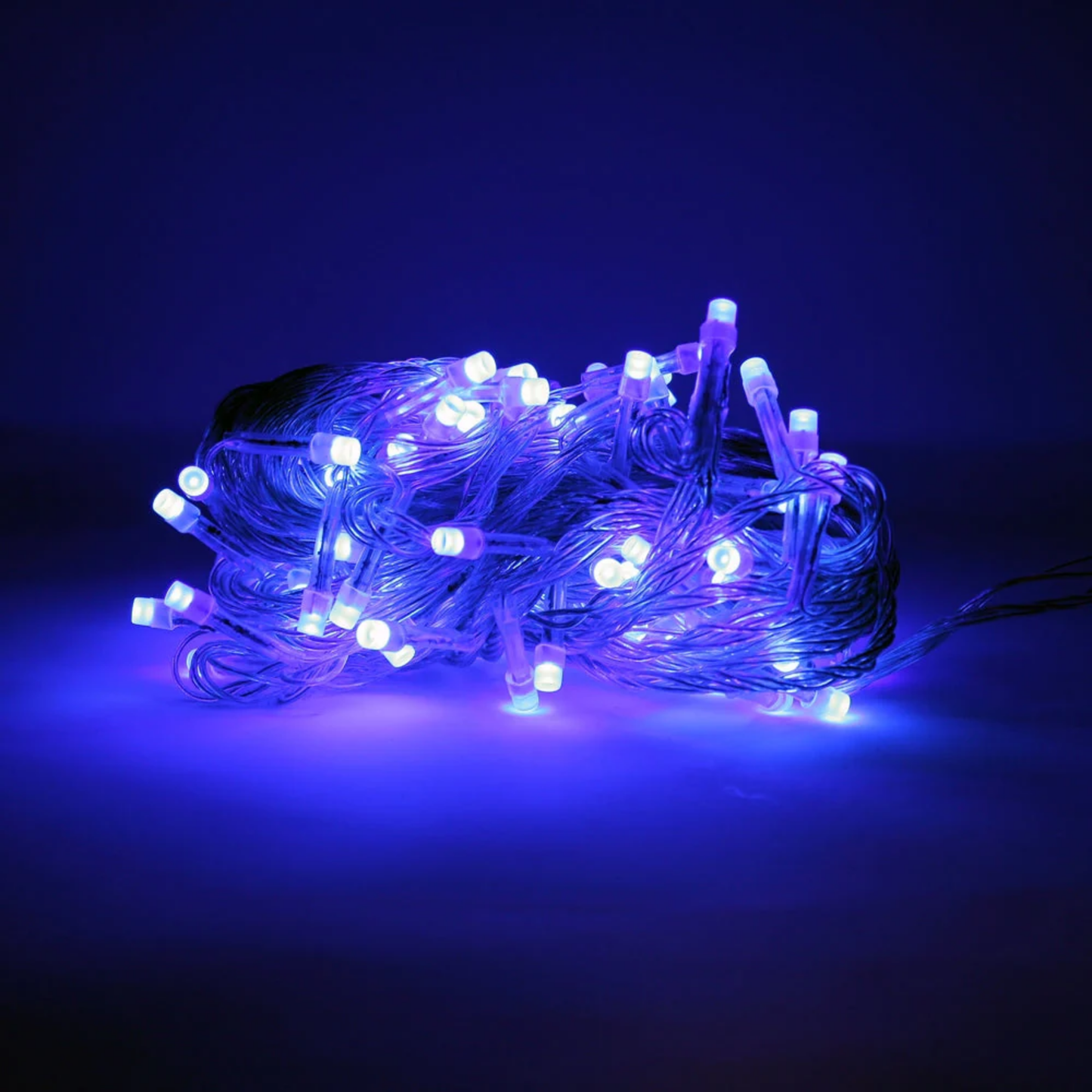 Elegani 100 LED Matte Blue String Lights – 32ft Plug-In, Soft Glow, Indoor/Outdoor Decorative Lighting for Holiday, Party, and Home Décor