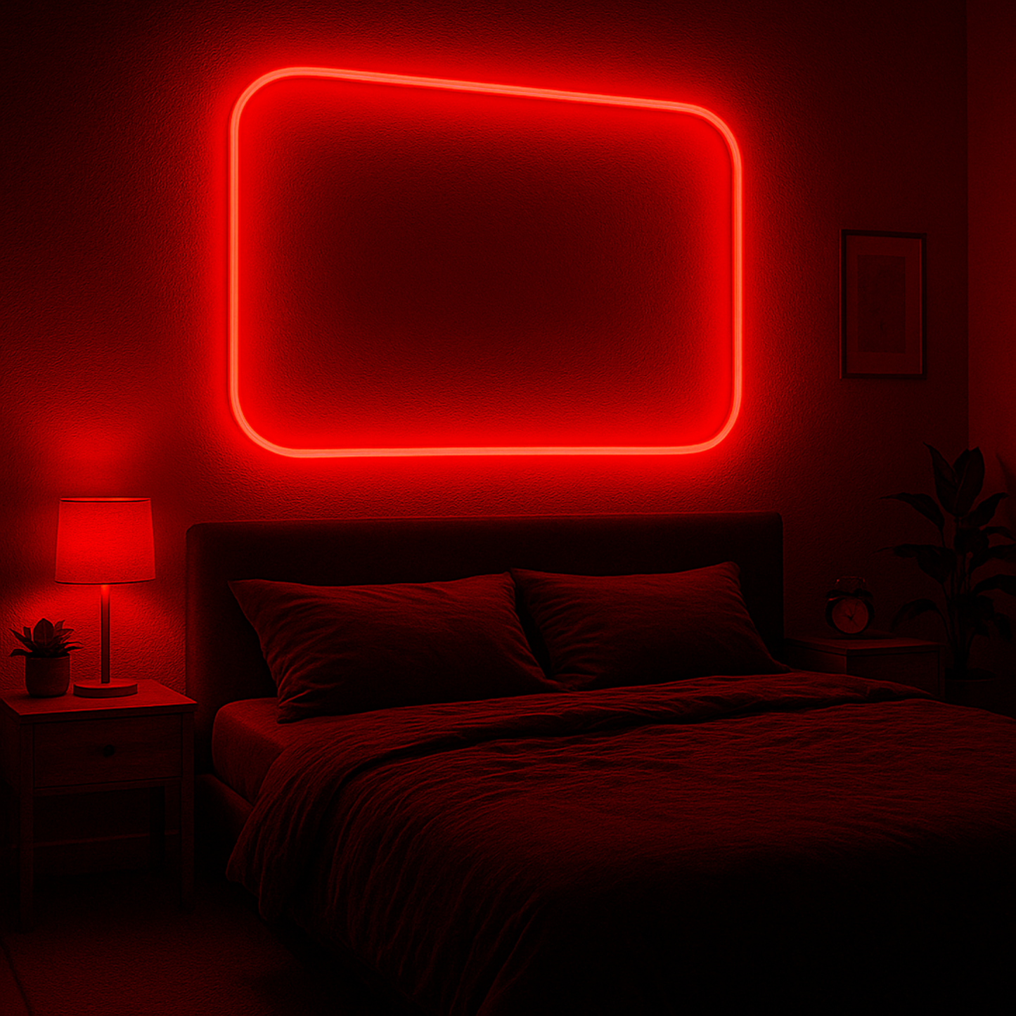 Elegani 6FT Wearable Neon Glow String Light with Clip – Flexible Nighttime Safety & Party Decoration-Red