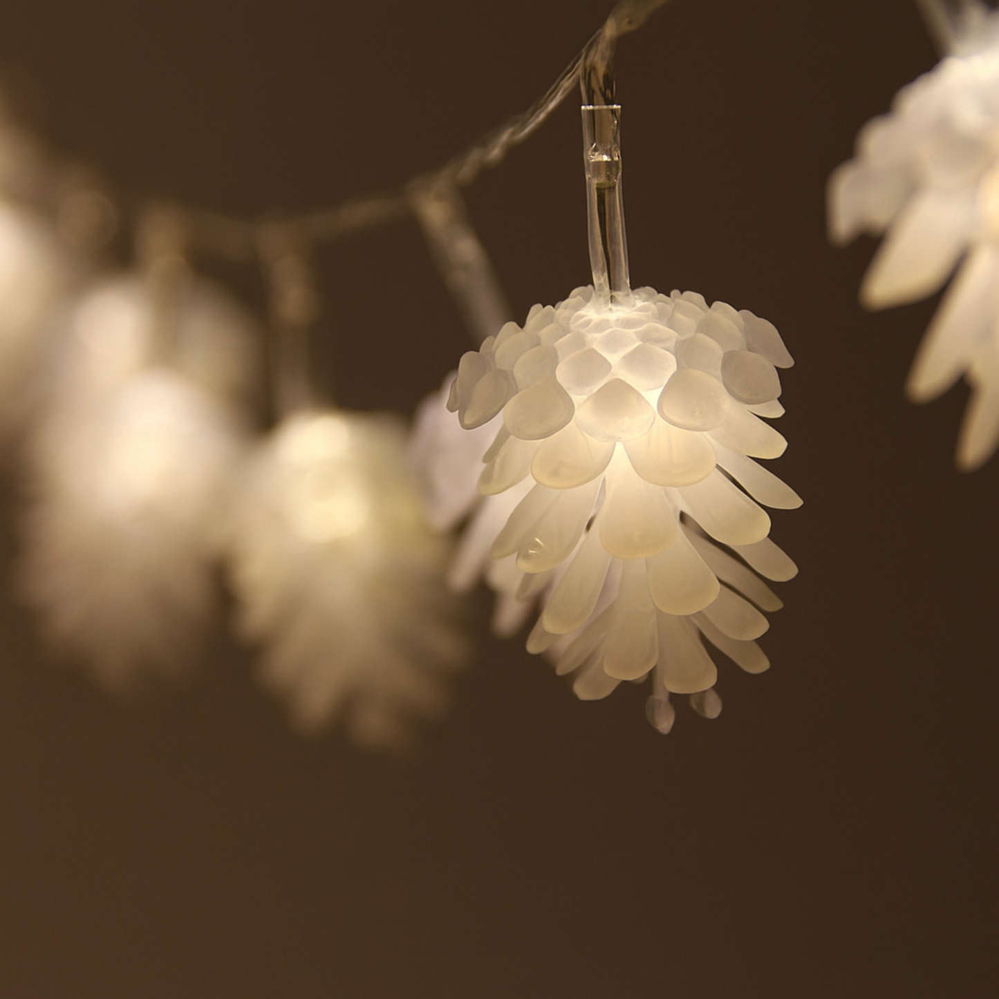 Elegani 10 LED Pine Cone String Lights – Warm White, Soft Plastic, Indoor Outdoor Decorative Lighting