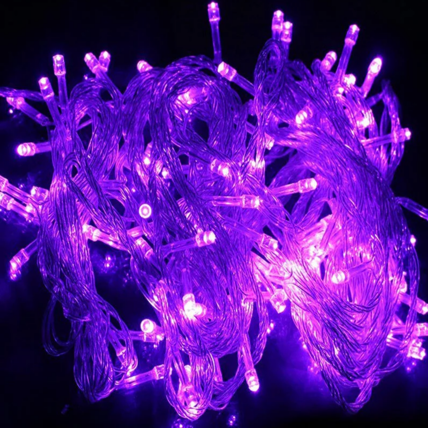 Elegani 100 LED String Purple Lights with Clear Wire – 33ft Plug-In Indoor Outdoor Fairy Lights with 8 Modes, Waterproof Decorative Lighting for Parties, Weddings, Holidays