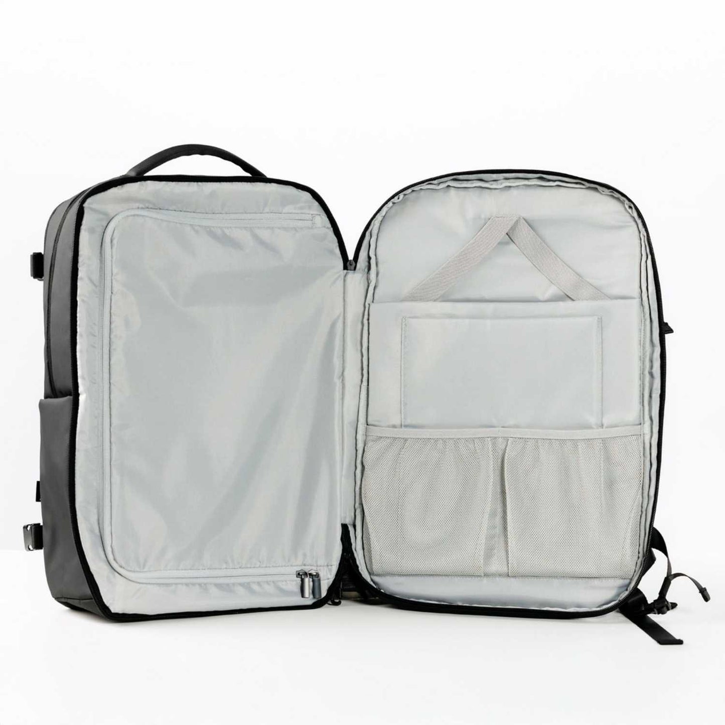 Elegani Journey Weekender Backpack – 12.99" x 20.07" x 8.26" Eco-Friendly Recycled Polyester, Spacious Travel Backpack-Black