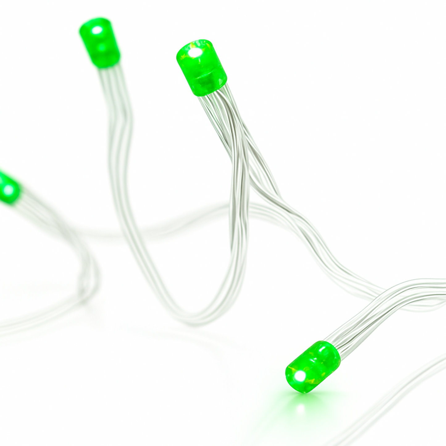 Elegani 100 LED String Lights with Flexible Clear Wire – Indoor/Outdoor, 33ft, Waterproof, Energy Efficient, Plug-In, Holiday & Party Lighting-Green