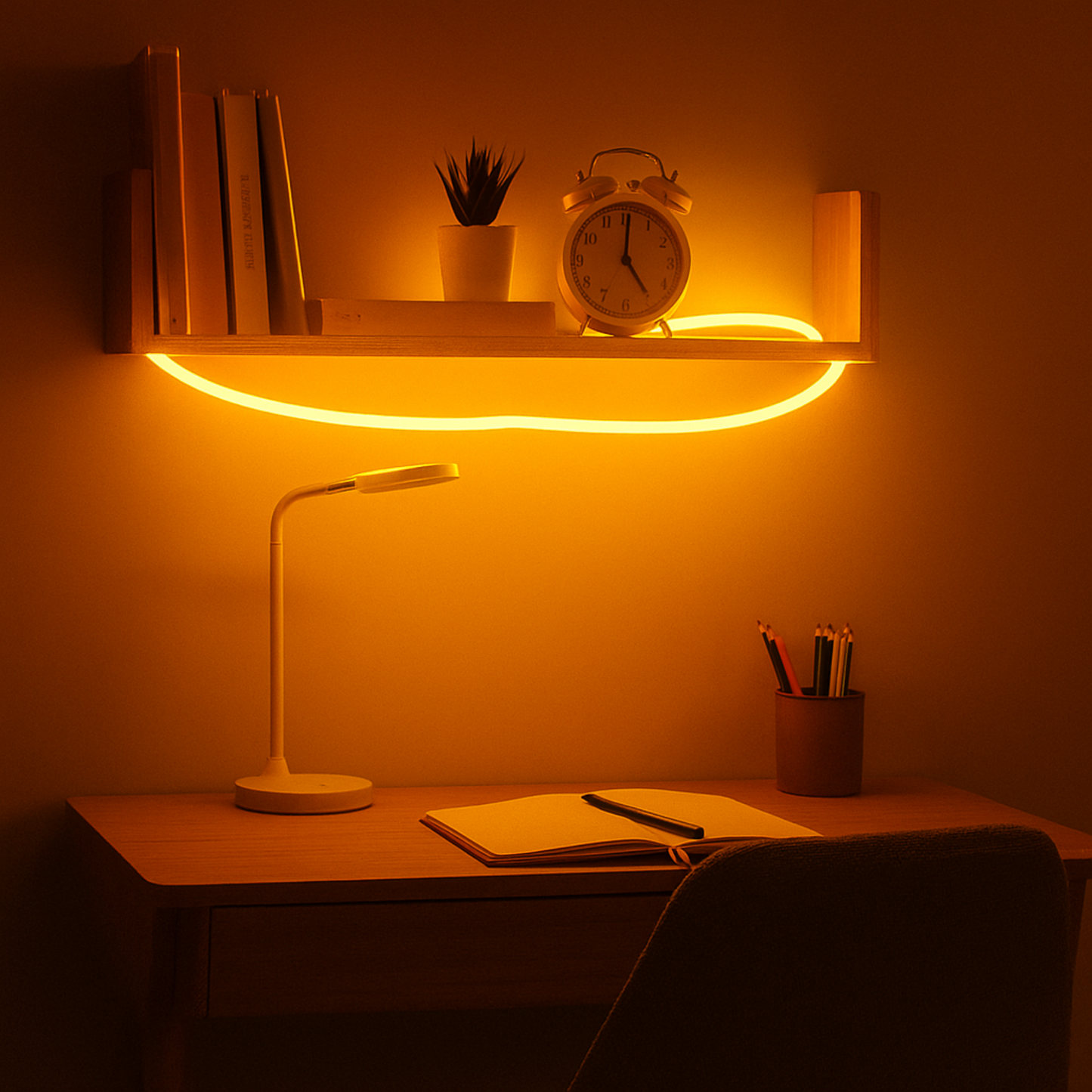 Elegani 6FT Wearable Neon Glow String Light with Clip – Flexible Nighttime Safety & Party Decoration-Yellow