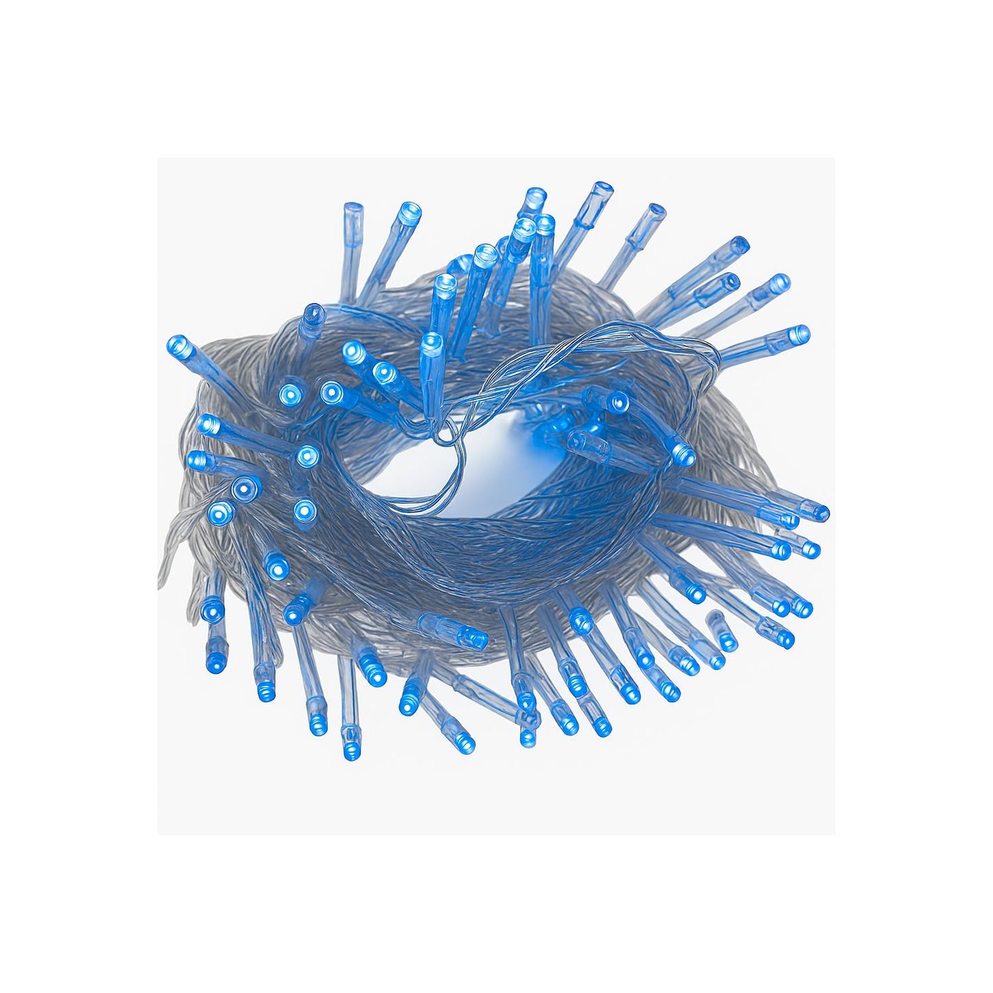 Elegani 100 LED String Lights with Flexible Clear Wire – Blue, Indoor/Outdoor, 33ft, Waterproof, Energy Efficient, Plug-In Holiday & Party Lighting