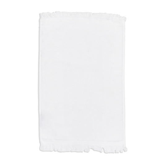 TowelSoft 36 Pack Premium Fringed 100% Cotton Terry Velour Golf Towel with Corner Hook &Grommet Placement  -White