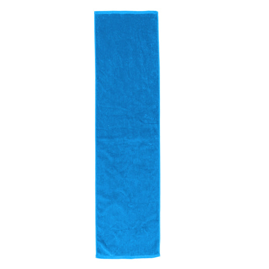 TowelSoft 18 Pack Premium 100% Cotton Premium Terry Velour Fitness Towel for Yoga, Pilates and Gym 12 inch x 44 inch - Aqua Blue