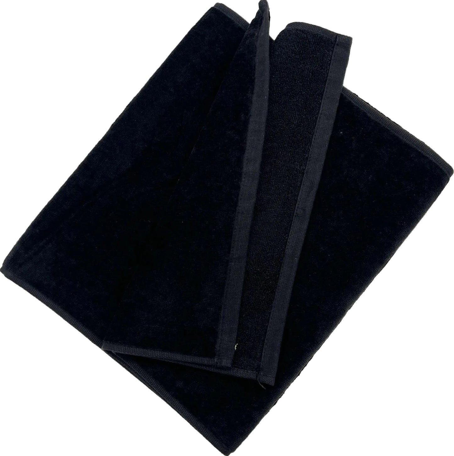 TowelSoft 18 Pack Premium 100% Cotton Premium Terry Velour Fitness Towel for Yoga, Pilates and Gym 12 inch x 44 inch - Black