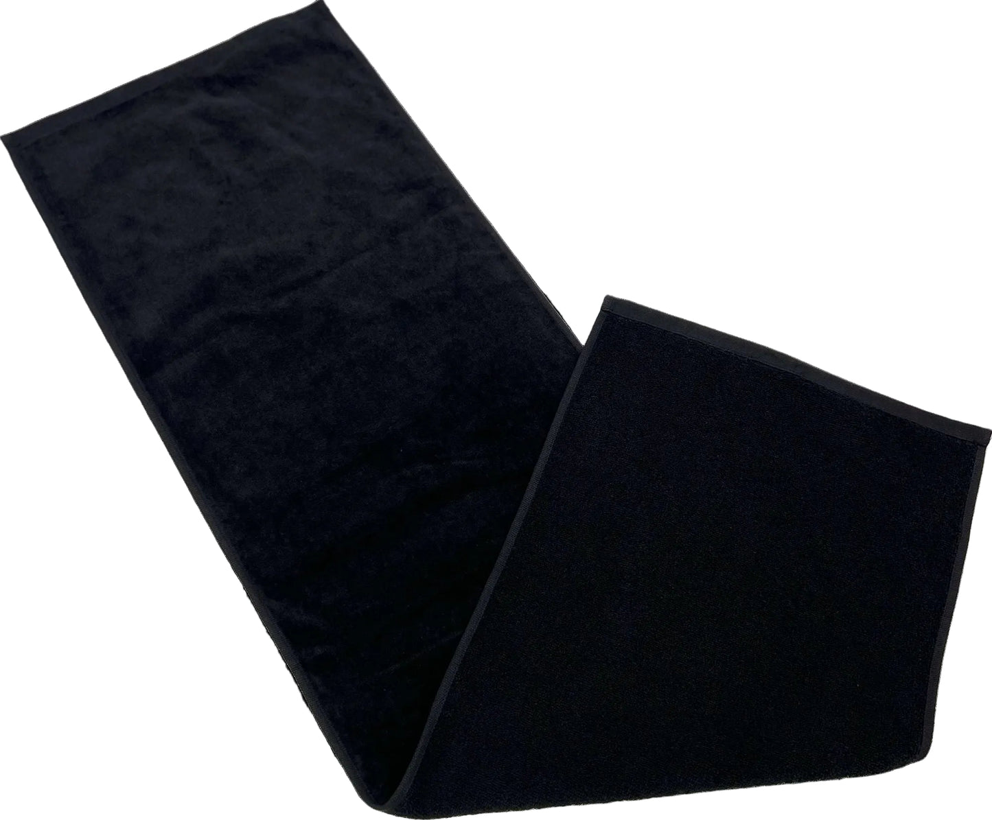 TowelSoft 18 Pack Premium 100% Cotton Premium Terry Velour Fitness Towel for Yoga, Pilates and Gym 12 inch x 44 inch - Black