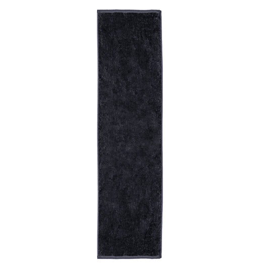 TowelSoft 18 Pack Premium 100% Cotton Premium Terry Velour Fitness Towel for Yoga, Pilates and Gym 12 inch x 44 inch - Black