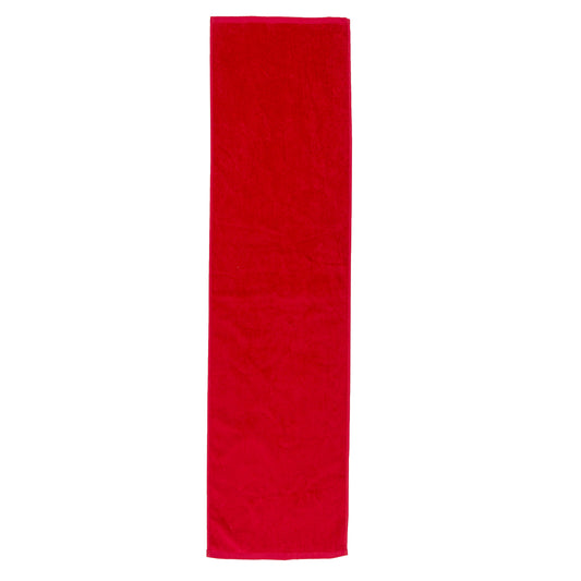 TowelSoft 18 Pack Premium 100% Cotton Premium Terry Velour Fitness Towel for Yoga, Pilates and Gym 12 inch x 44 inch - Red