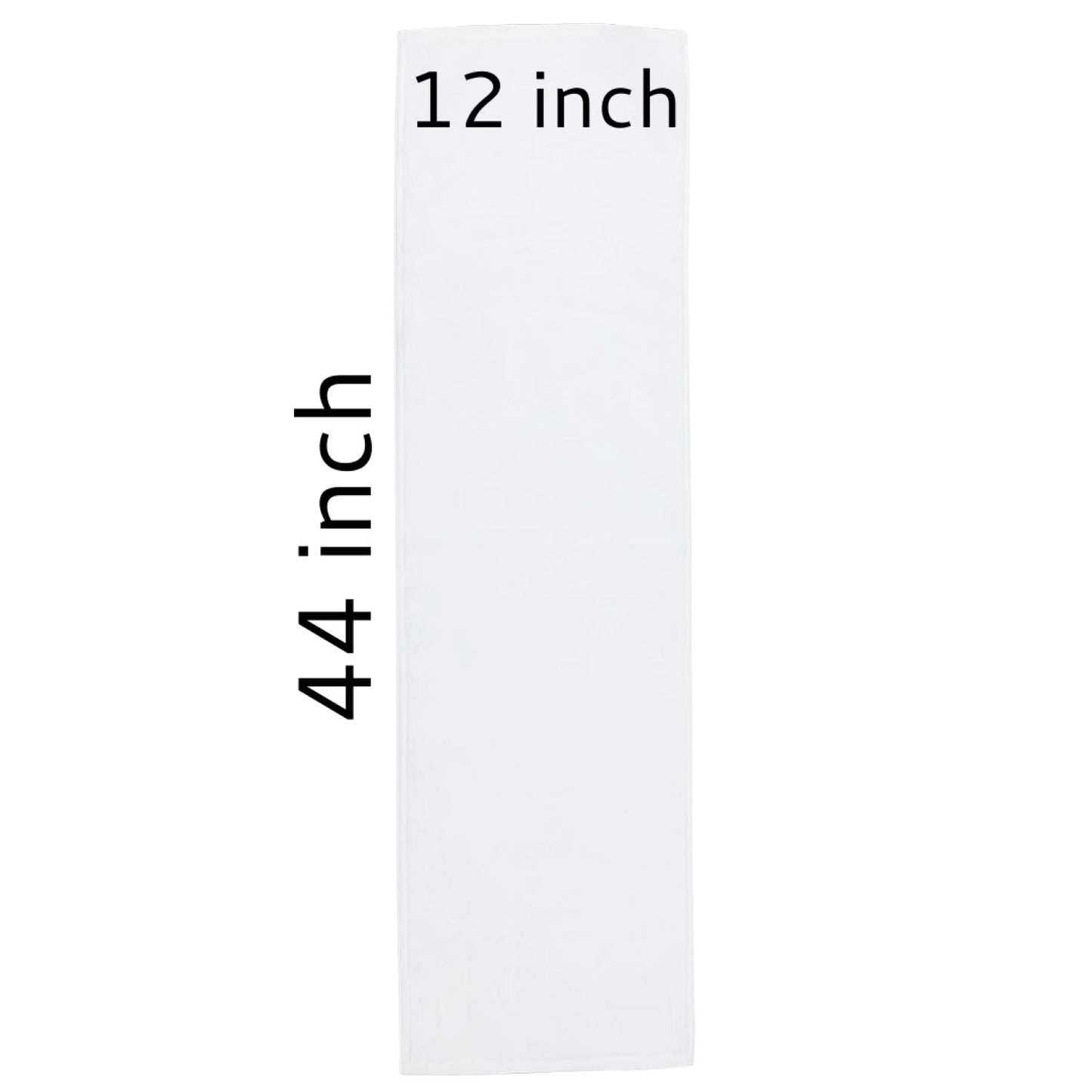 TowelSoft 18 Pack Premium 100% Cotton Premium Terry Velour Fitness Towel for Yoga, Pilates and Gym 12 inch x 44 inch - White
