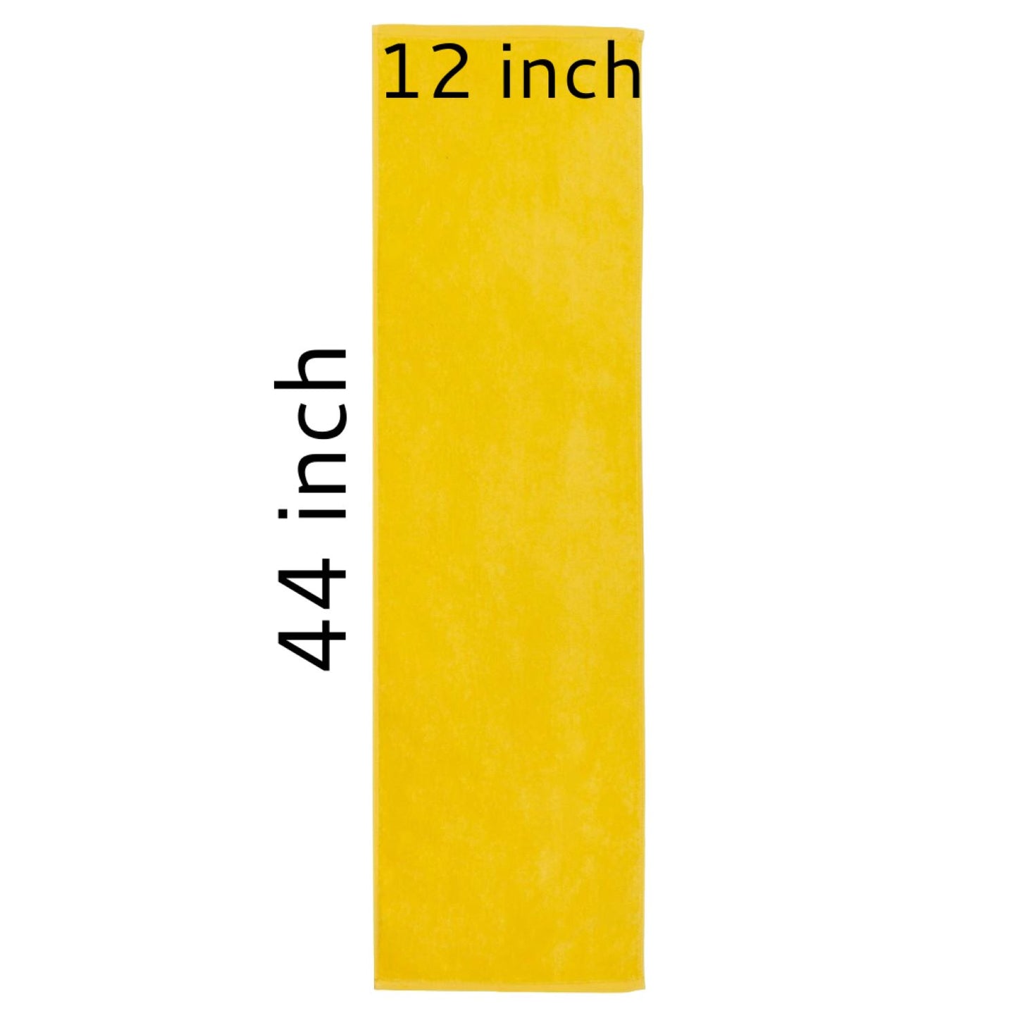 TowelSoft 18 Pack Premium 100% Cotton Premium Terry Velour Fitness Towel for Yoga, Pilates and Gym 12 inch x 44 inch - Yellow