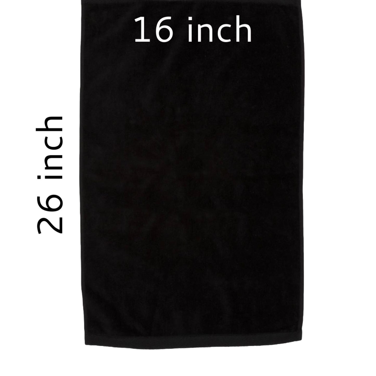 TowelSoft 18 Pack Premium 100% Cotton Terry Velour Hand Face Sports Gym Towel 16 inch x 26 inch Black