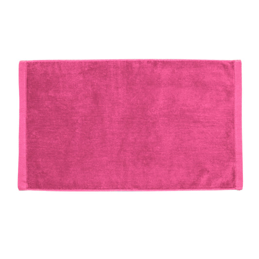 TowelSoft 18 Pack Premium 100% Cotton Terry Velour Hand Face Sports Gym Towel 16 inch x 26 inch Hot Pink