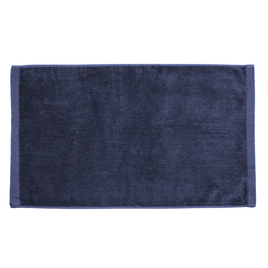TowelSoft 18 Pack Premium 100% Cotton Terry Velour Hand Face Sports Gym Towel 16 inch x 26 inch Navy