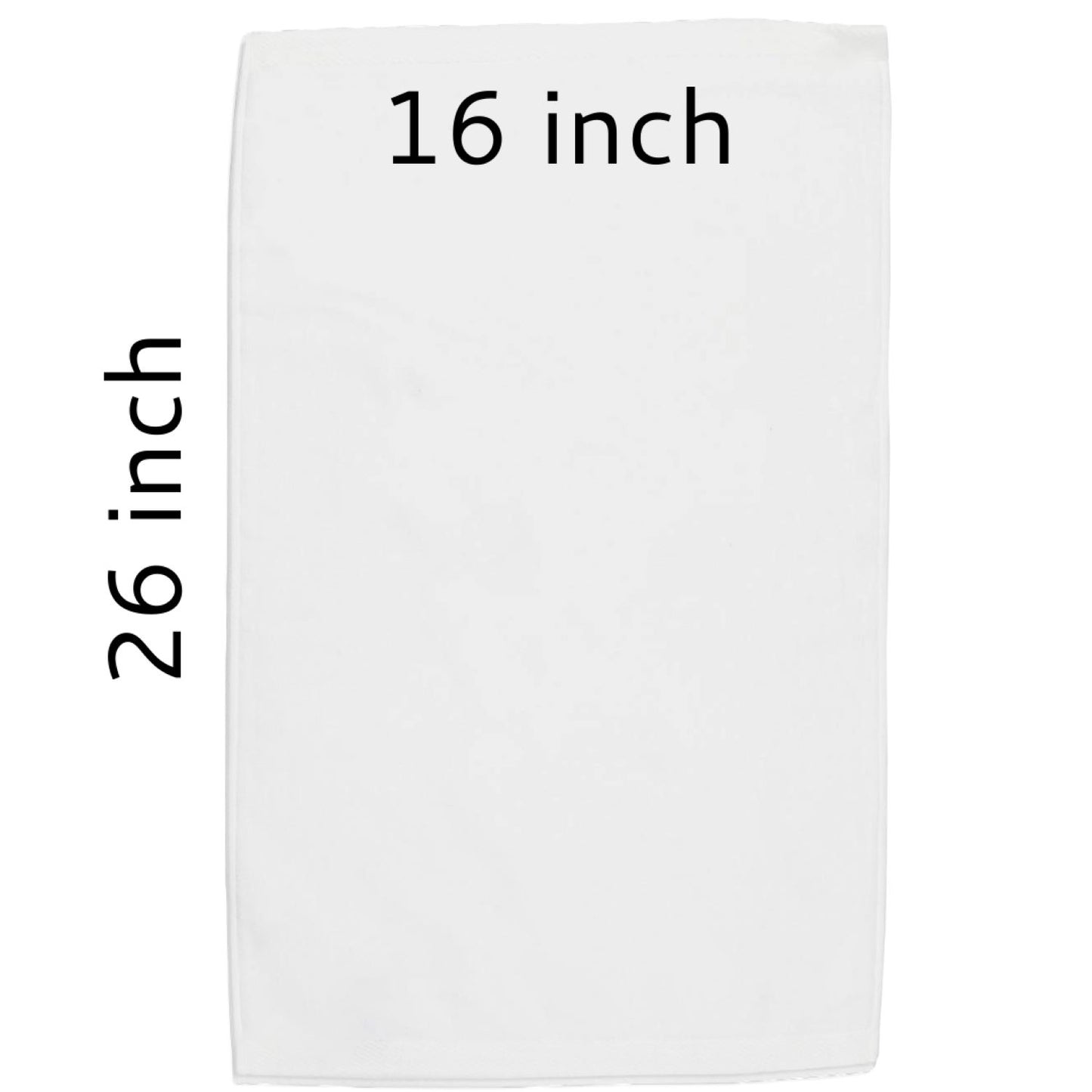 TowelSoft 18 Pack Premium 100% Cotton Terry Velour Hand Face Sports Gym Towel 16 inch x 26 inch White