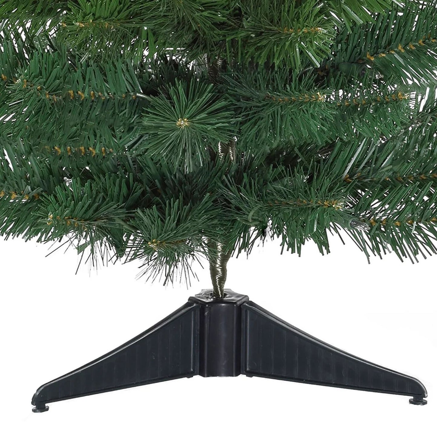 Elegani 24 Inch Tabletop Ombre Green Christmas Tree with Stand, Mini Artificial Holiday Decor with 80 Tips, 15 Inch Diameter