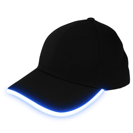 Elegani Night Runner LED Glow Hat – White Light Up Baseball Cap with Adjustable Fit & 3 Light Modes