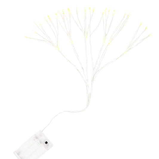 Elegani 80 LED Dandelion String Light – Bendable Silver Copper Flower Fairy Light for Vase, Decor & Events – Warm White