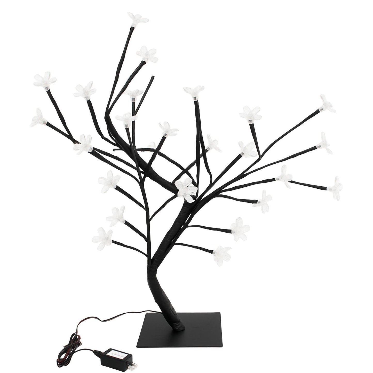 Elegani Lighted Cherry Blossom Tree – 18” Tabletop LED Tree with 24 White Blossoms, Warm White Lights for Wedding, Event, or Home Décor