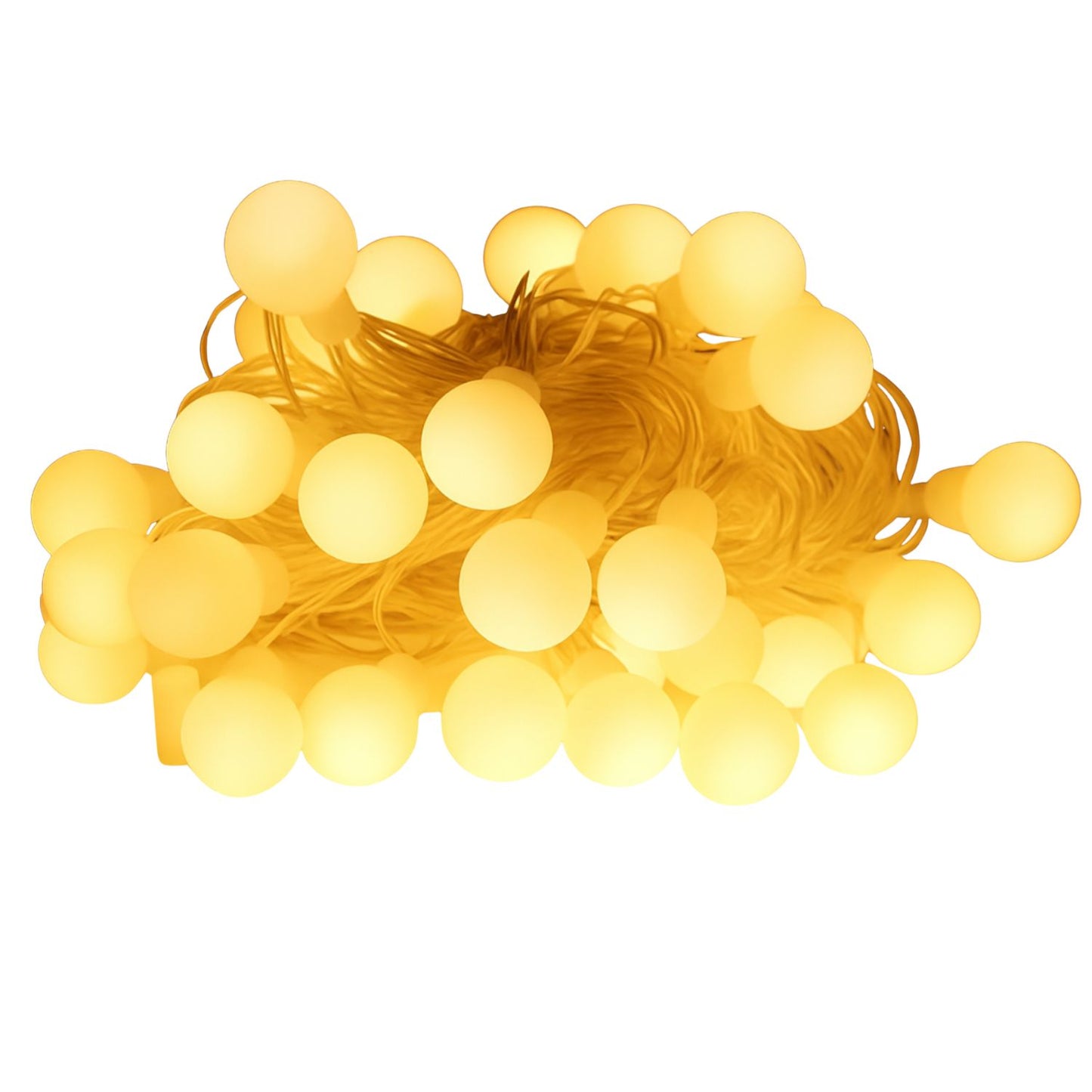 Elegani 50 LED Warm White String Light Bulbs with Connector – 16ft Plug-In, 8 Lighting Modes, Indoor/Outdoor Decorative Lighting for Holiday, Party, and Home Décor