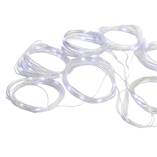 Elegani 300 LED Curtain String Lights – 9.8ft x 9.8ft Copper Wire, 8 Lighting Modes, Plug-In, Indoor/Outdoor Fairy Lights for Wall, Window, Party, Wedding, and Holiday Decor-White