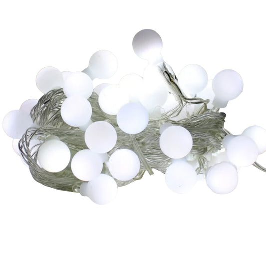 Elegani 100 LED White String Light Bulbs with Connector – 32ft Plug-In, 8 Lighting Modes, Indoor Decorative Lighting for Holiday, Party, and Home Décor