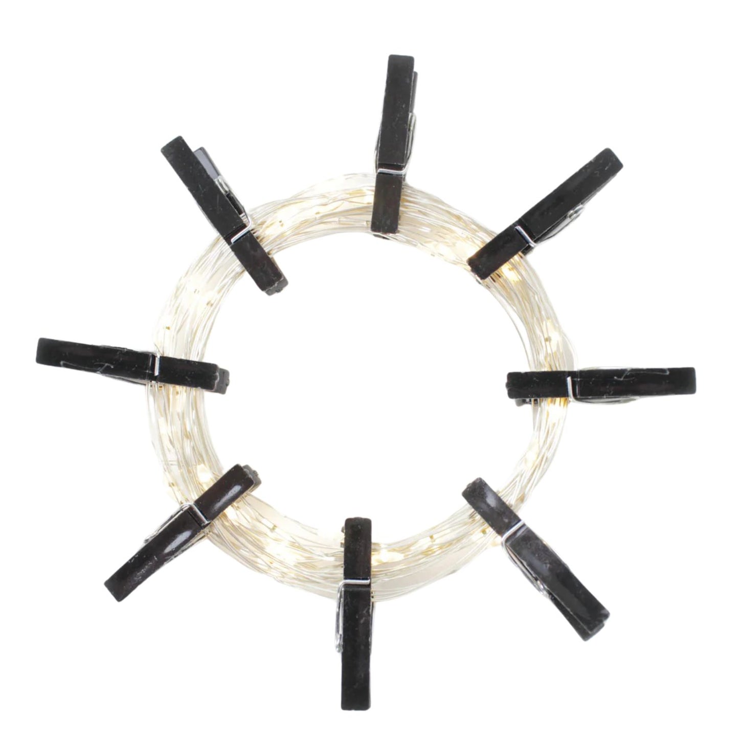 Elegani 36 LED Matte Black Photo Clip String Light – 13FT Display Light with Warm White Glow for Bedroom, Wall Décor, Dorm, Headboard or Office