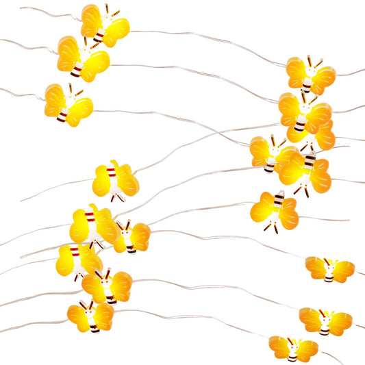 Elegani Super Pack-20 LED Bee String Lights – Warm White Indoor Micro Dot Fairy Lights – 6.3ft Cute Décor for Bedroom, Party or Gift – 16 Pack PDQ Display