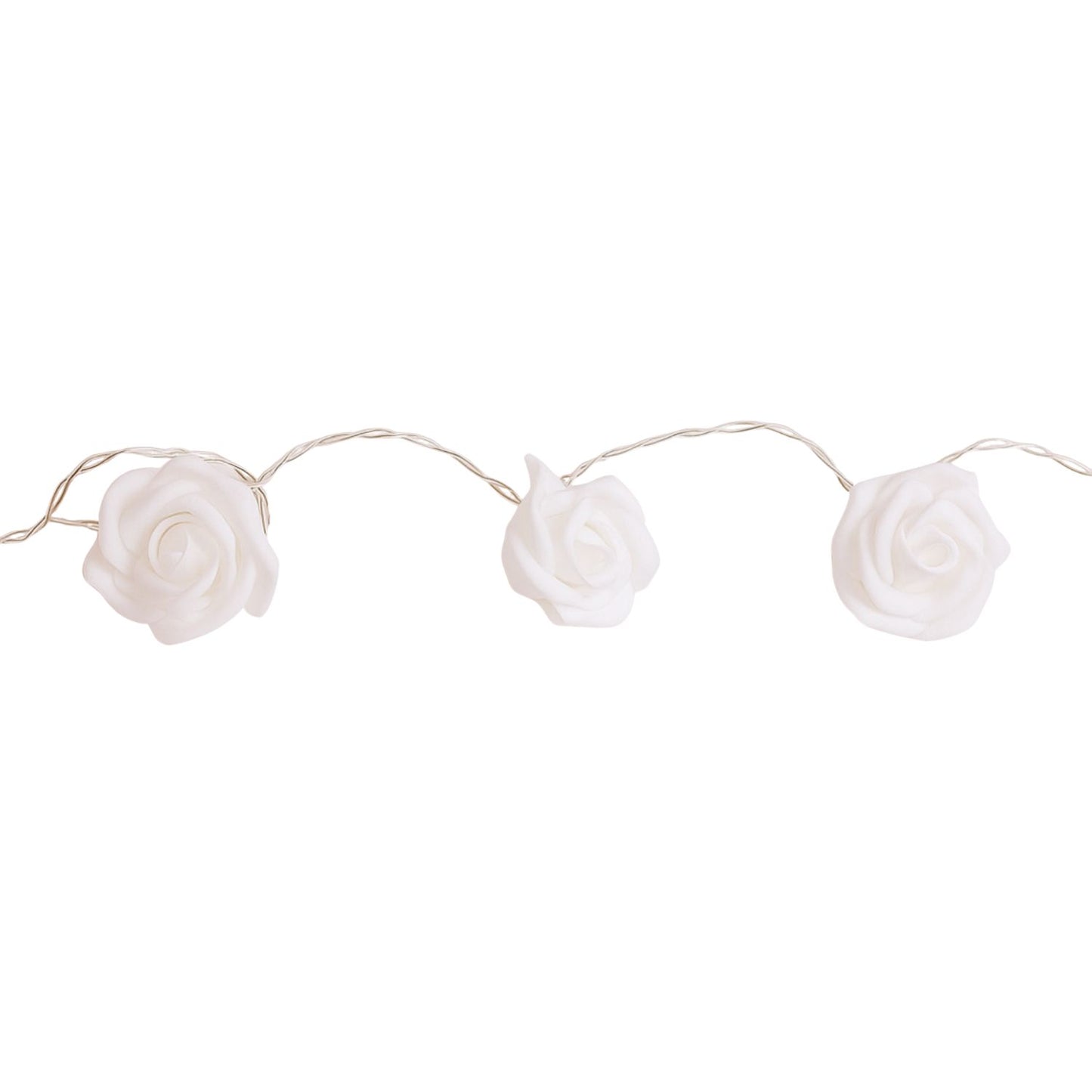 Elegani 20 LED Rose Flower String Lights – 9.5ft Warm White, 5mm Bulbs, 12" Lead, 6" Spacing, Indoor Decorative Lighting for Bedroom, Wedding, Party, and Holiday Decor