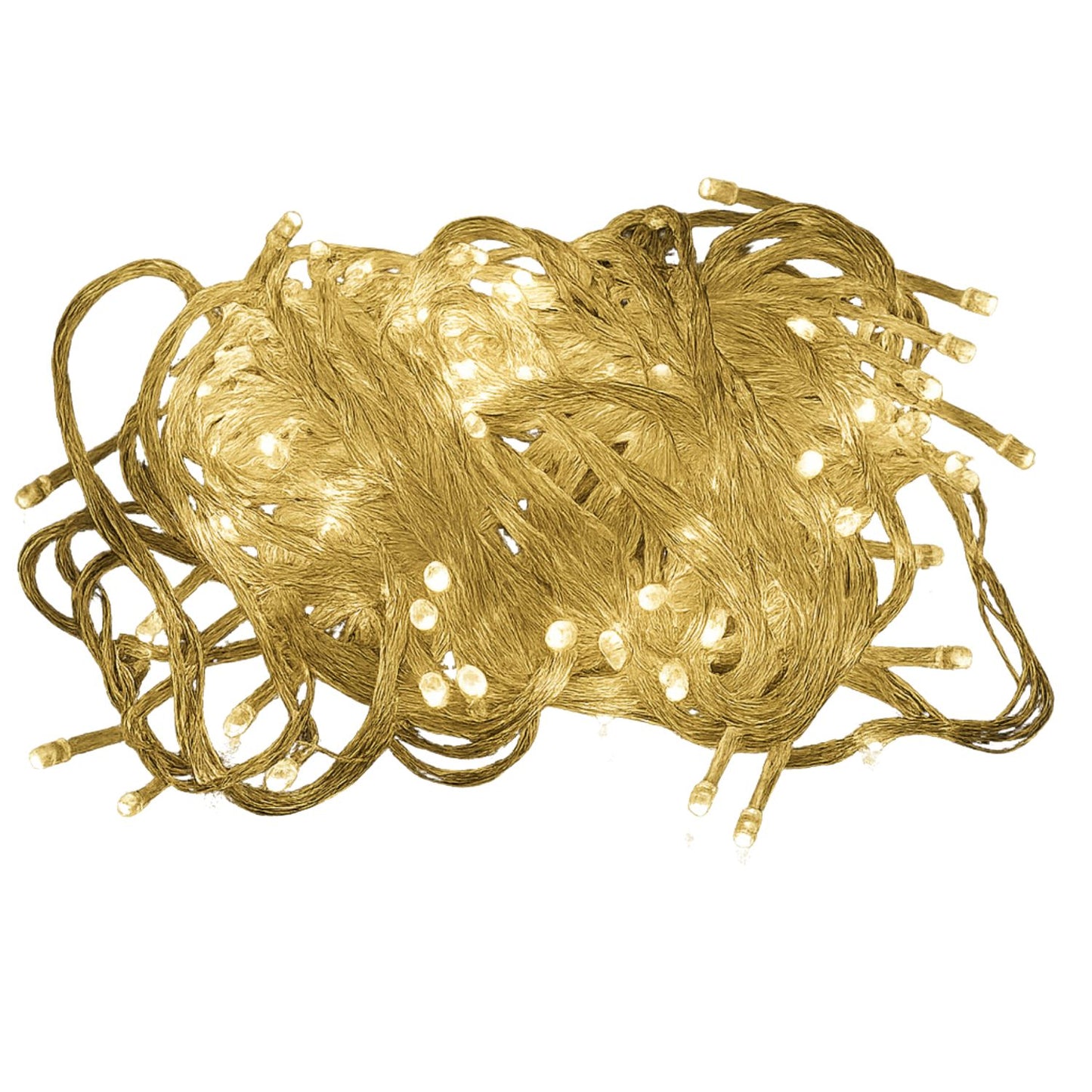 Elegani Indoor/Outdoor 100 LED String Warm White Lights with Flexible Clear Wire – 33ft, Waterproof, Energy Efficient, Plug-In, Holiday & Party Decoration Lighting