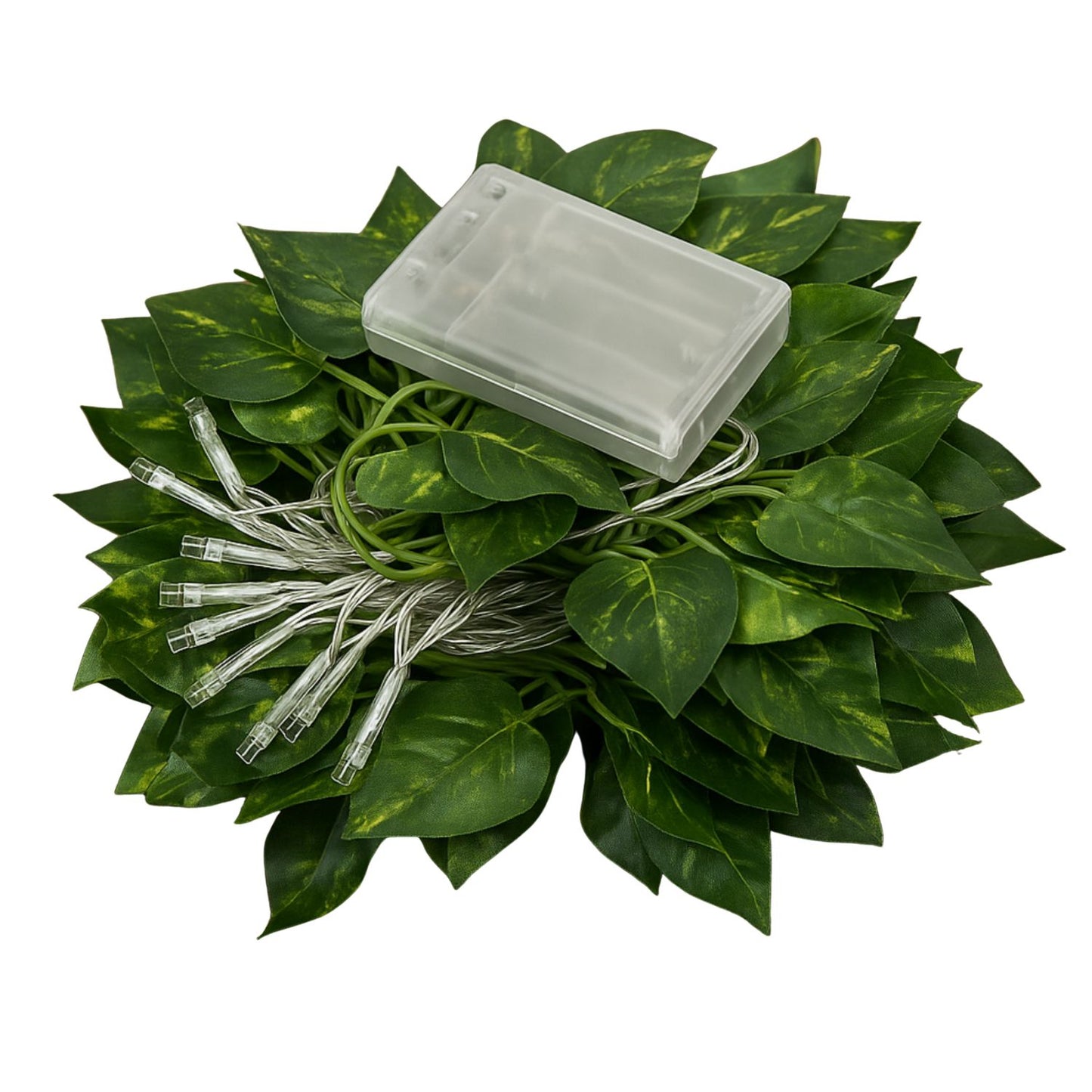 Elegani 66 LED Ivy Leaf Curtain Lights – 3.3ft x 5.2ft, 6 Strands, Warm White, Indoor Hanging Vine Decor for Bedroom Wall, Door, Ceiling