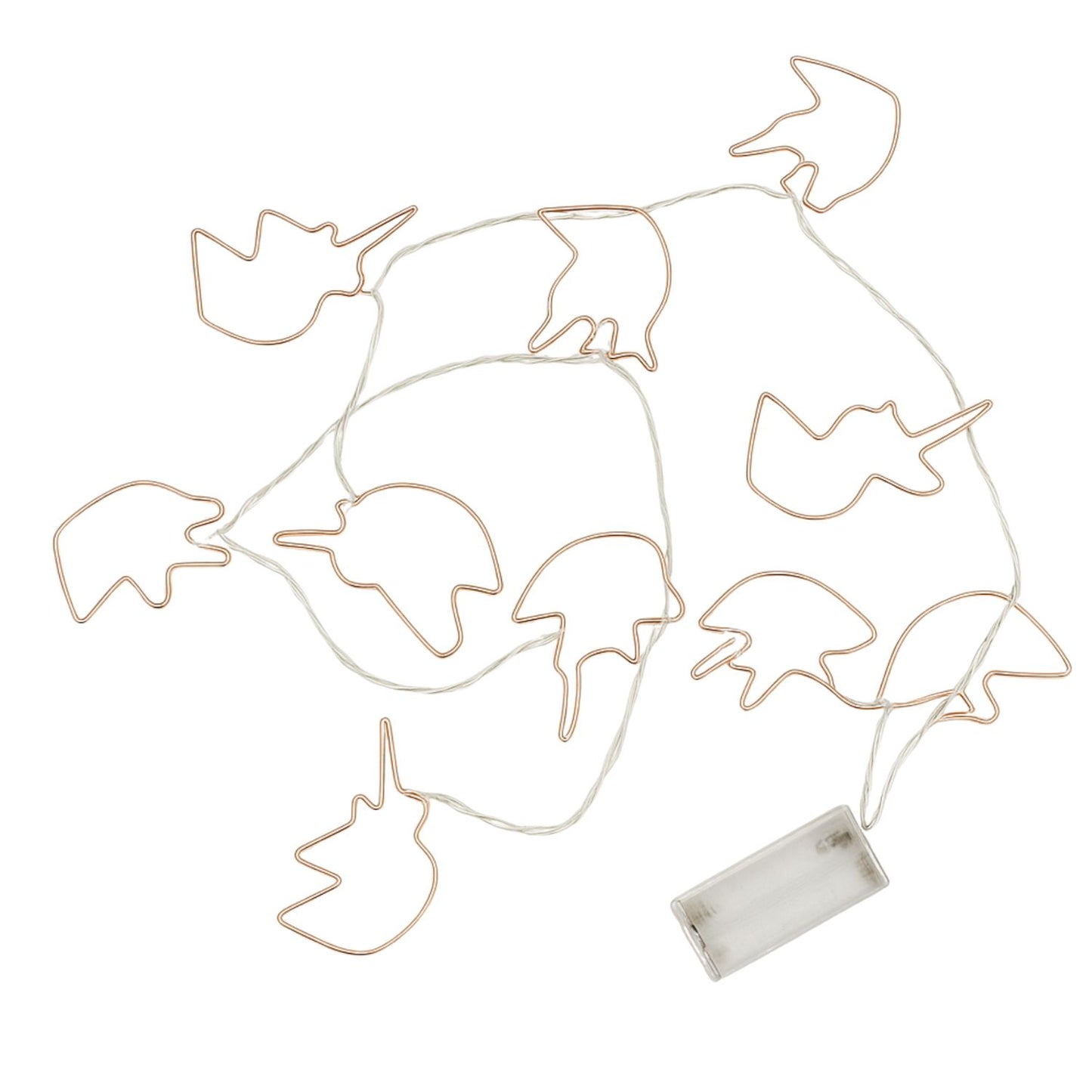 Elegani Rose Gold Unicorn String Lights – 10 Warm White LED Lights on 4.5ft Cord – Cute Nursery or Bedroom Décor for Kids, Teens, and Dorms