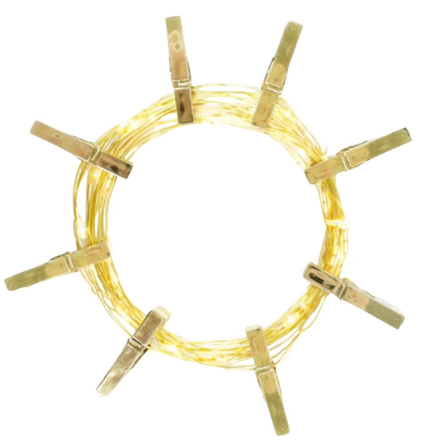 Elegani 36 LED Gold Photo Clip String Light – 13ft Decorative Hanging Lights for Photos, Art & Cards – Warm White Glow