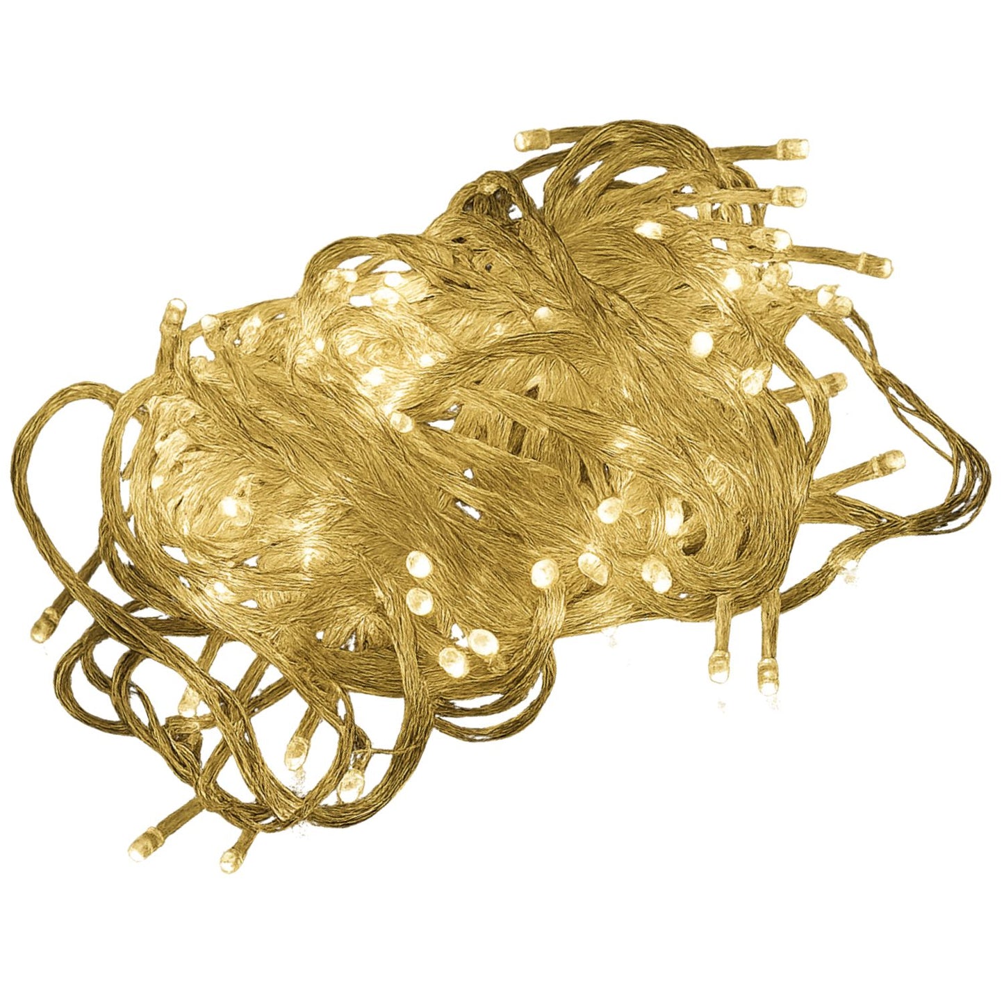 Elegani Indoor/Outdoor 100 LED String Warm White Lights with Flexible Clear Wire – 33ft, Waterproof, Energy Efficient, Plug-In, Holiday & Party Decoration Lighting