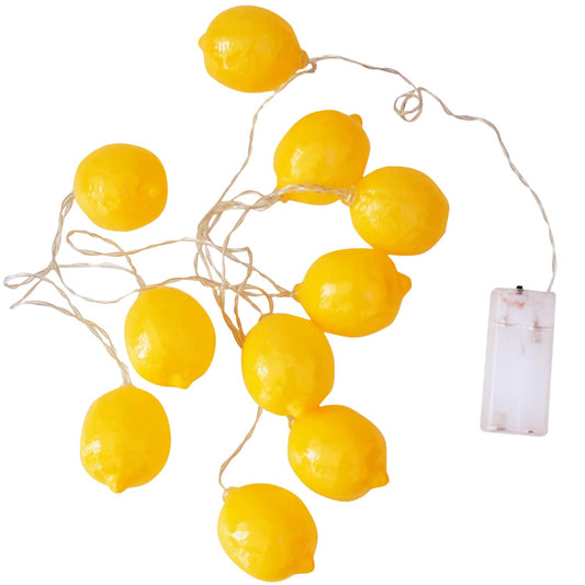 Elegani 10 LED Lemon String Lights – Warm White Indoor Outdoor Décor for Windows, Trees, Railings, Holiday Display