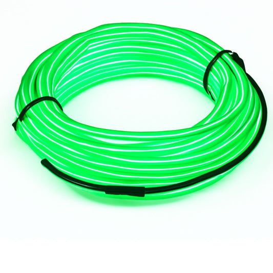 Elegani 6FT Wearable Neon Glow String Light with Clip – Flexible Nighttime Safety & Party Decoration-Lime Green