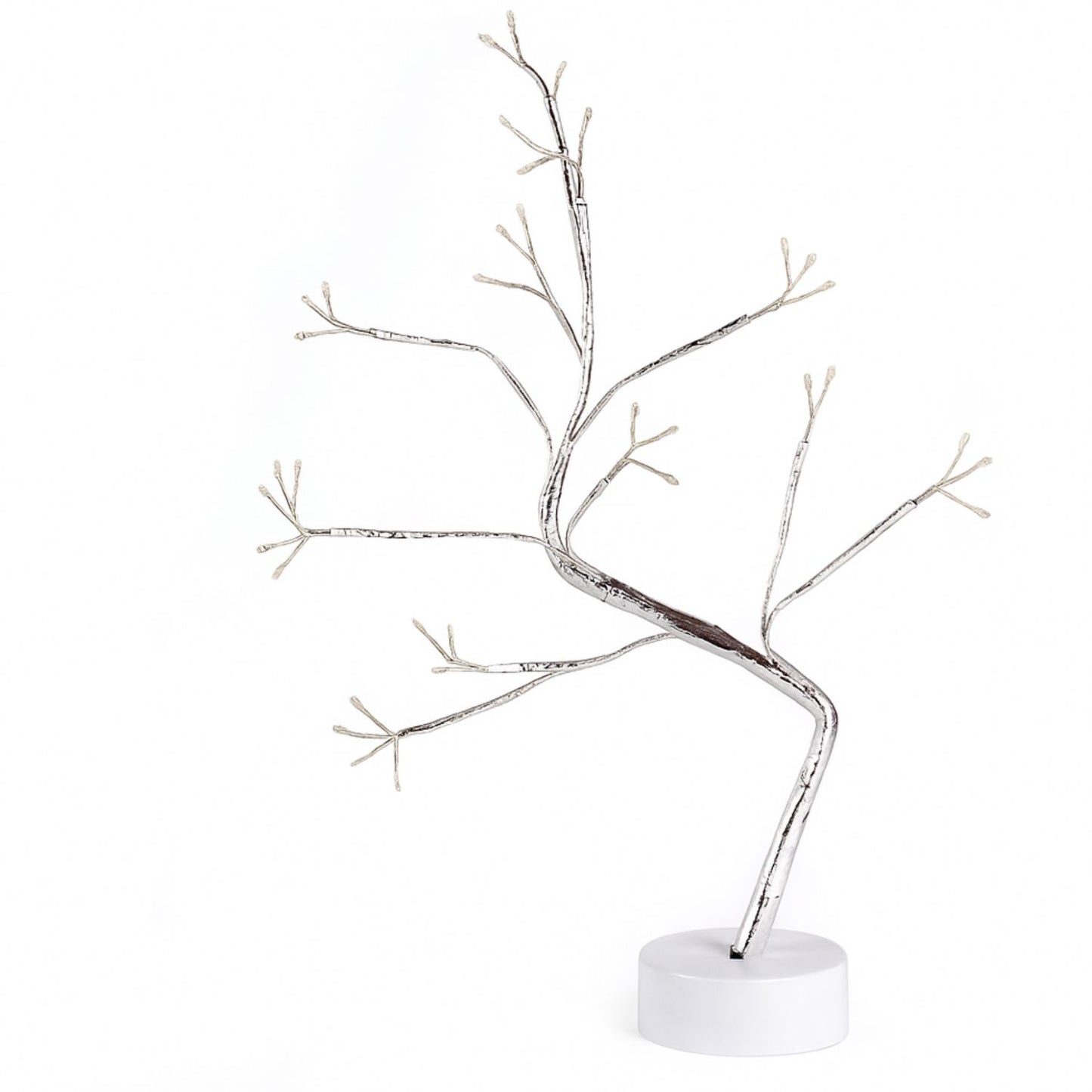 Elegani 60 LED Warm White Tree String Lights – 20ft Silver Wire, 4" Spacing, Indoor/Outdoor Use, Ideal for Bedroom, Party, Wedding, and Holiday Decor