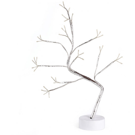 Elegani 60 LED Warm White Tree String Lights – 20ft Silver Wire, 4" Spacing, Indoor/Outdoor Use, Ideal for Bedroom, Party, Wedding, and Holiday Decor