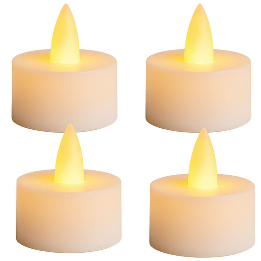 Elegani 24 pcs Flameless Tealight Candles – Warm White LED Flickering Lights, -Free, Safe for Indoor Events and Home Décor