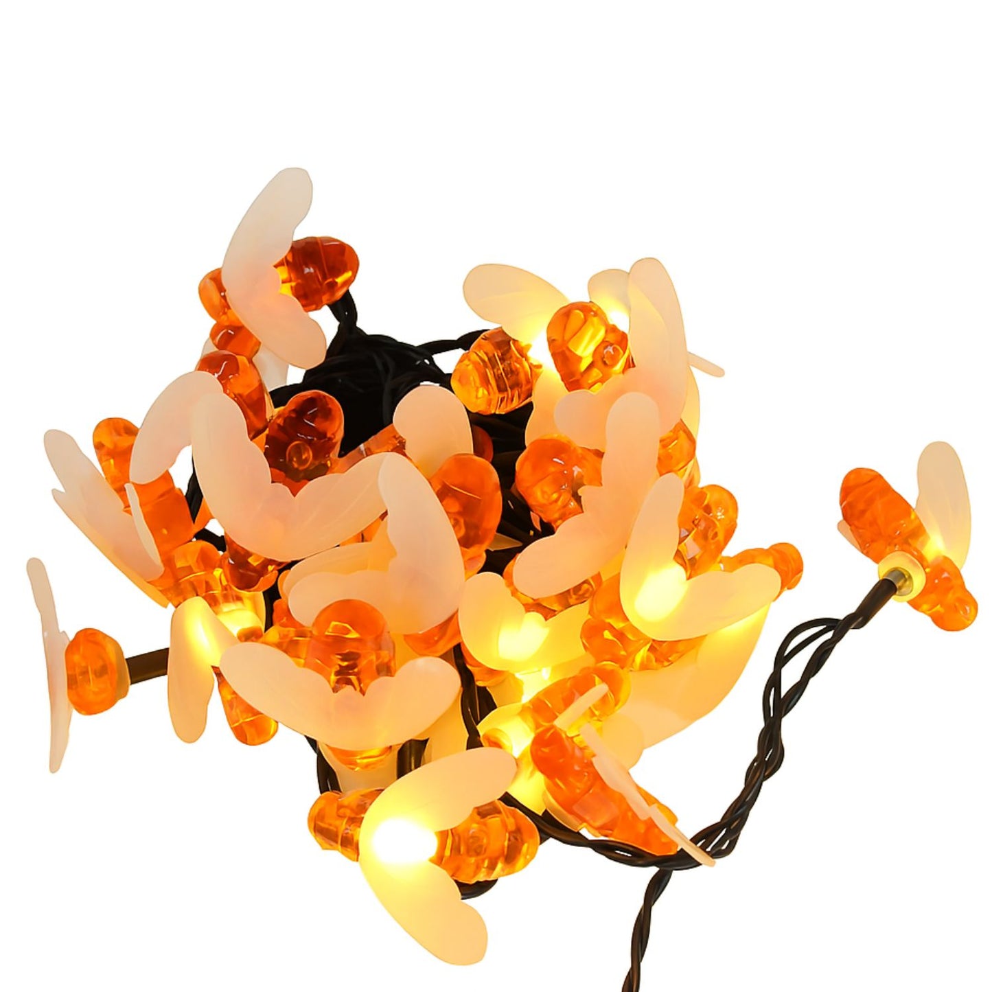 Elegani Super Pack-20 LED Bee String Lights – Warm White 9.5ft Indoor Décor – Cute Bee Light Garland – 12pcs PDQ Display
