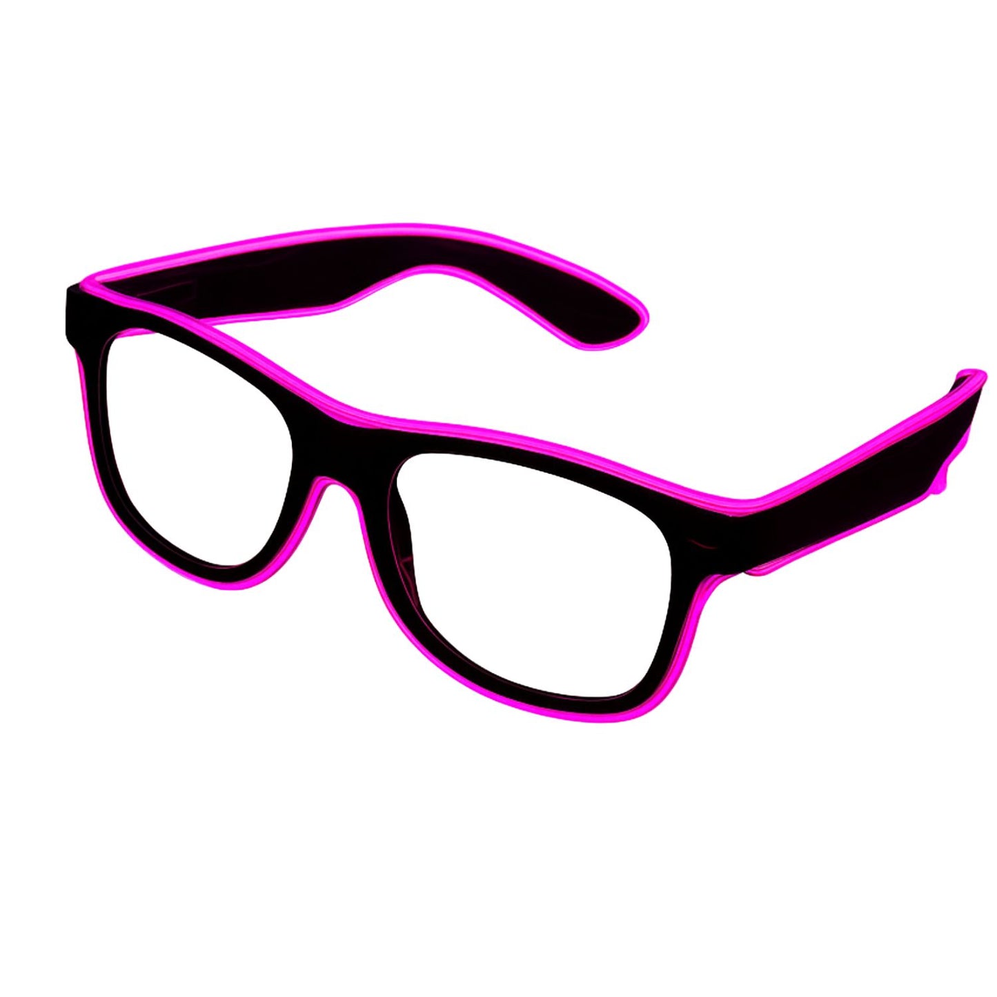 Elegani Pink LED Glow Glasses – Light Up Party Eyewear for Festivals, Birthdays & Night Events
